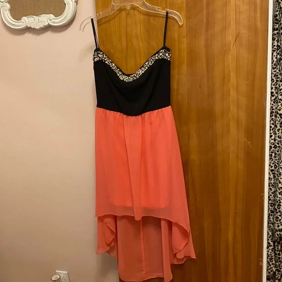 Dresses | Black And Peach Homecoming Dress | Poshmark